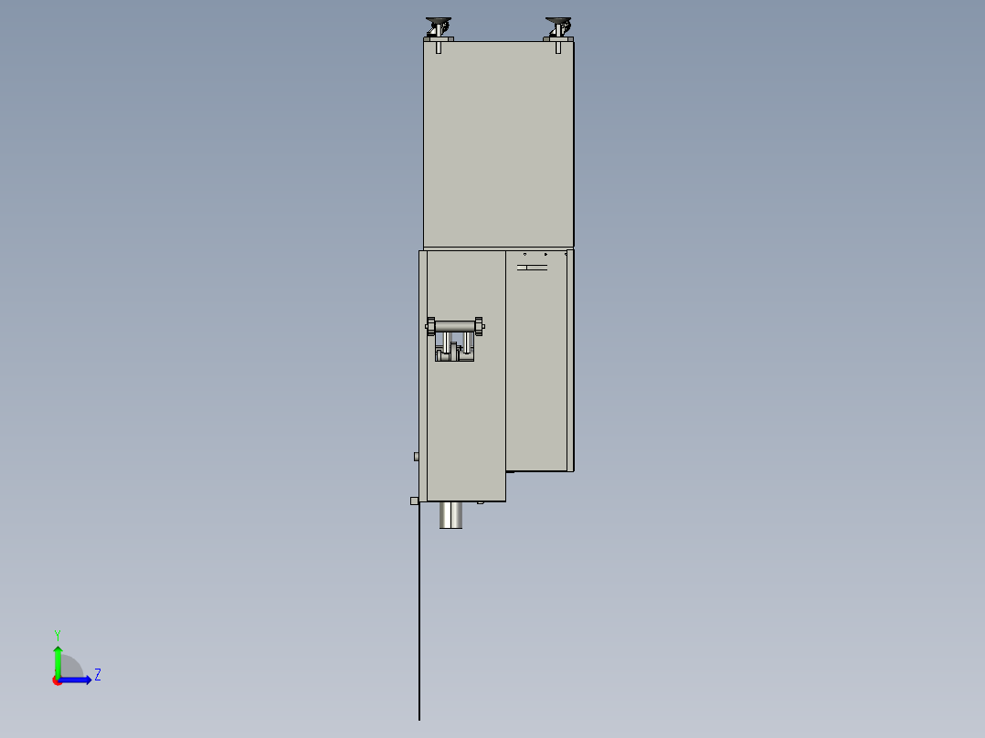 Roller Printing Machine滚筒印刷机3D数模图纸 STEP格式左视图