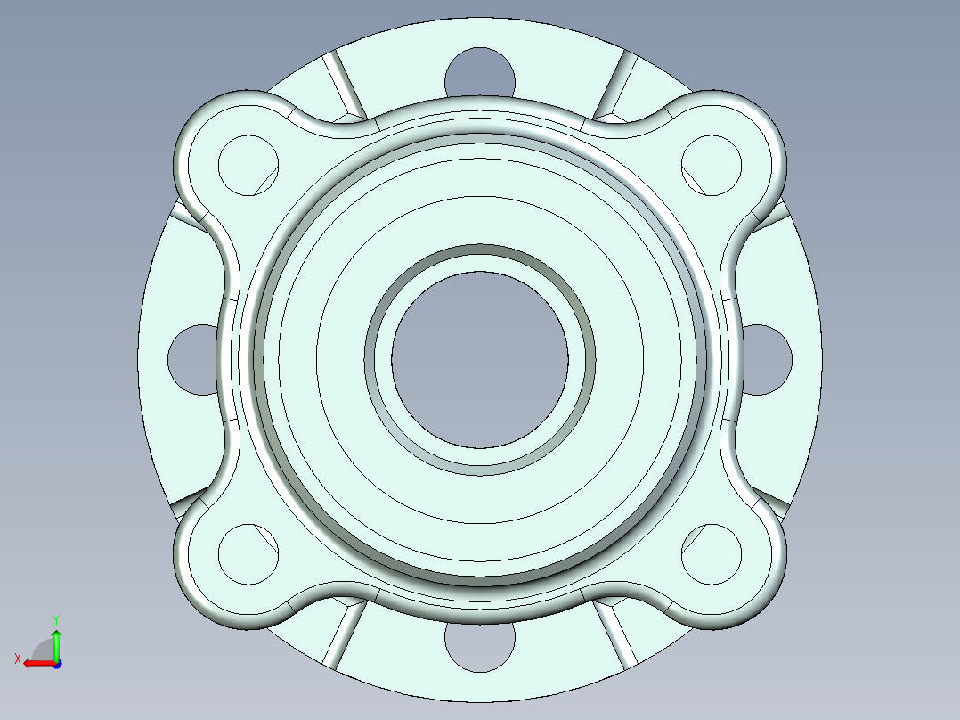 高性能赛车盘式制动器结构设计【浮动盘式】【含三维+CAD图+文档】后视图