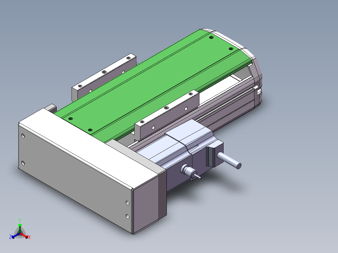 MTH丝杆半封闭模组MTH10-BL-100W正等轴测图