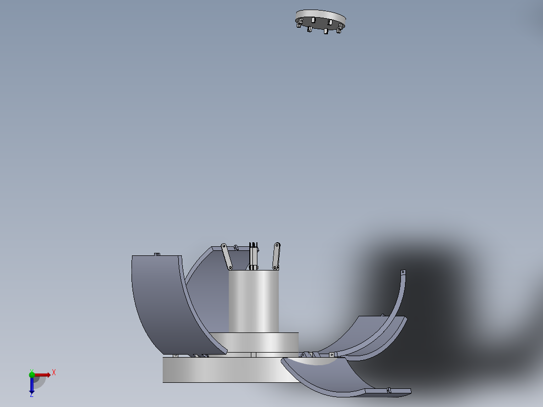 破碎装置俯视图