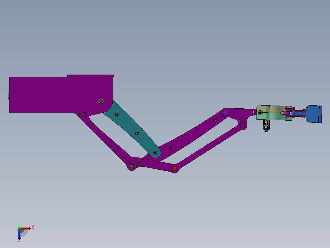 排管机总装俯视图