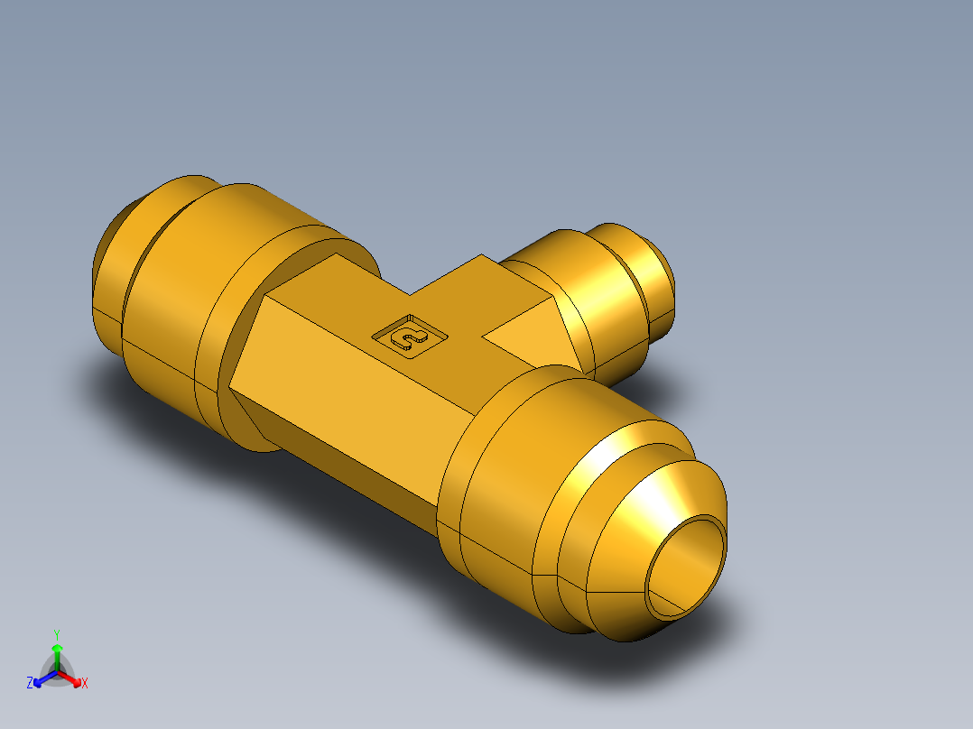 扩口式工业通用硬管接头Union Tee combination sizes 144F-6-6-4