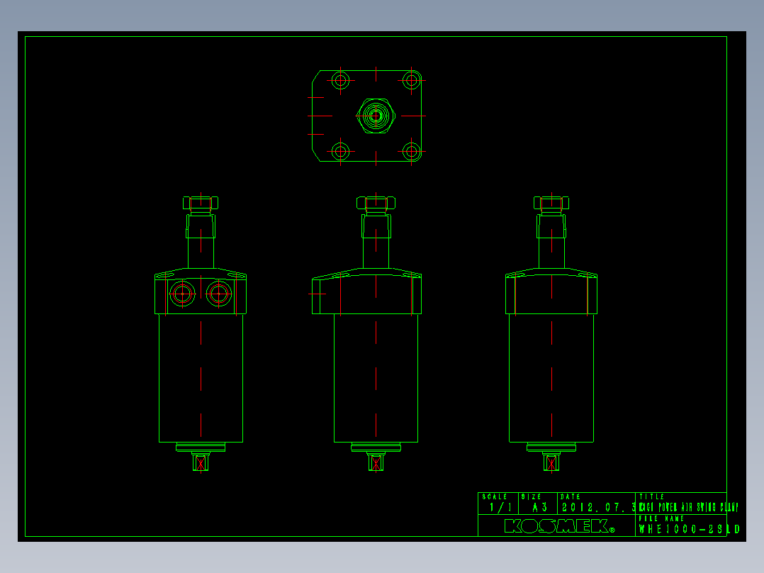 KOSMEKWHE1000-2SLD多系列多零件图纸模型多系列多零件图纸模型