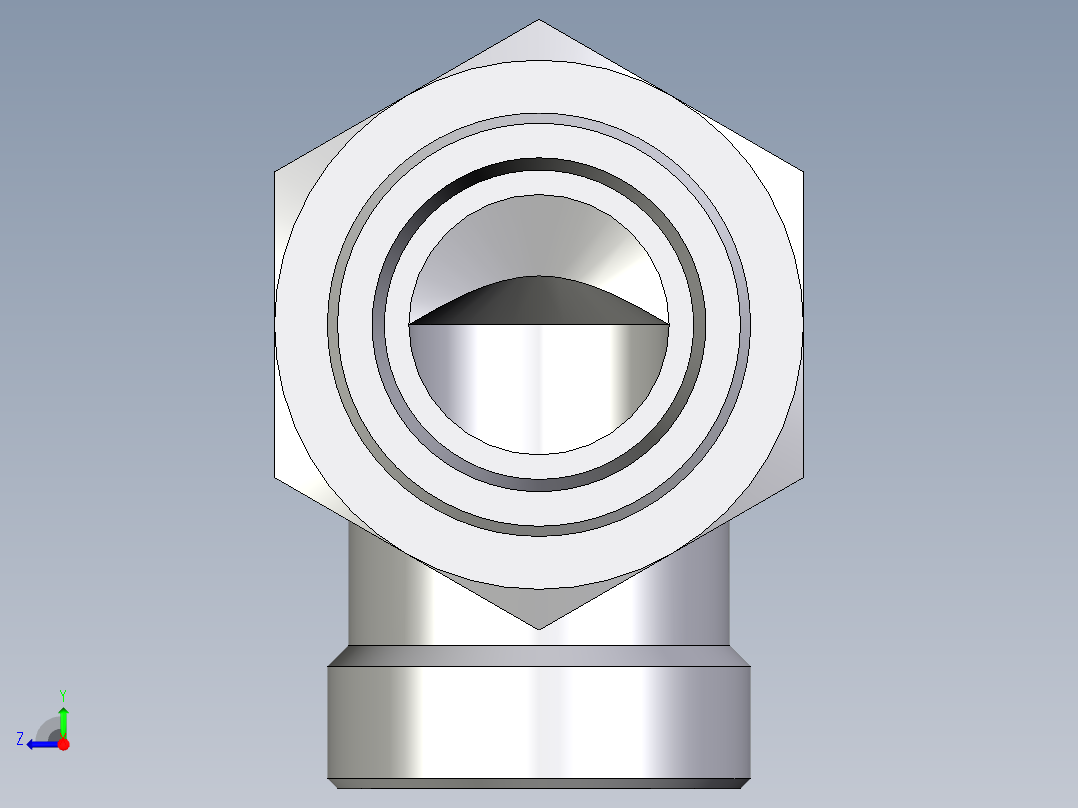 卡套式工业通用硬管接头EO_Bulkhead_elbow_WSV38SOMD71右视图