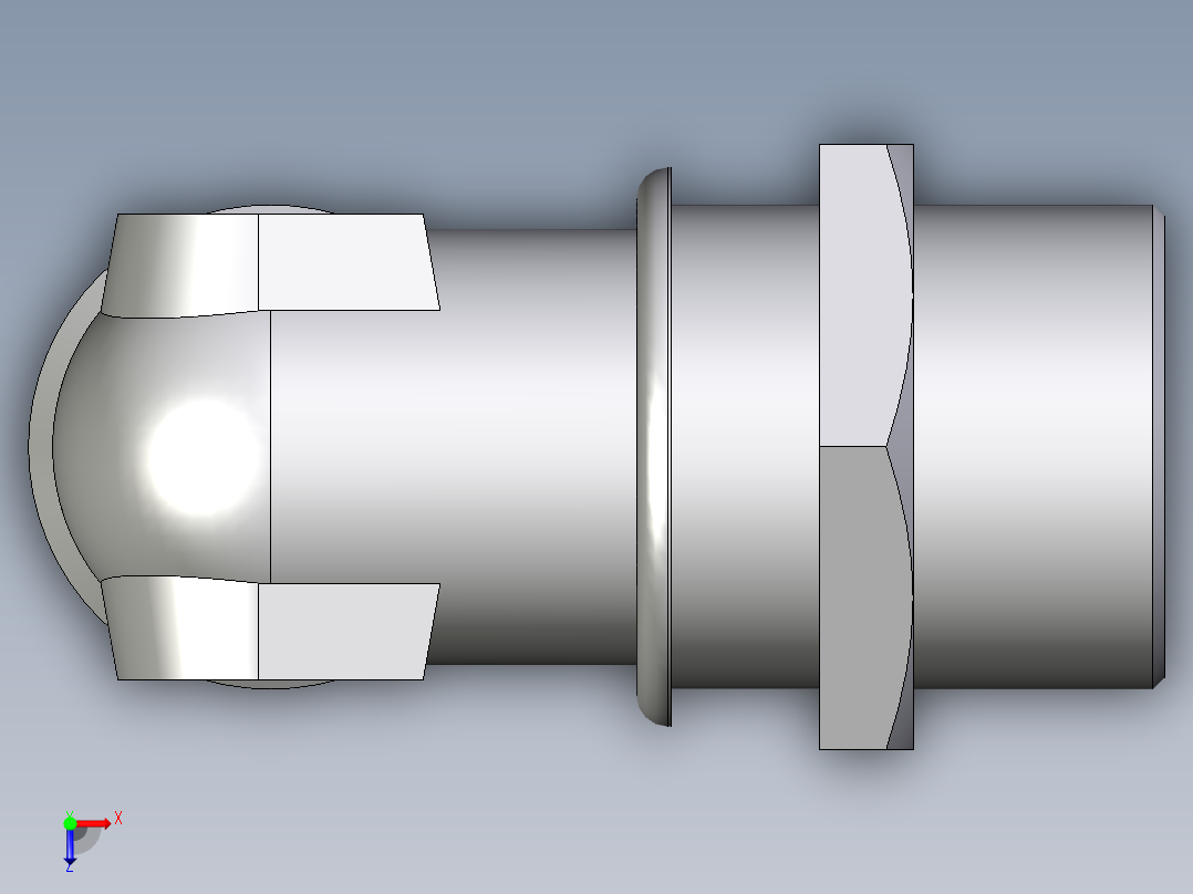 卡套式工业通用硬管接头EO_Bulkhead_elbow_WSV38SOMD71俯视图