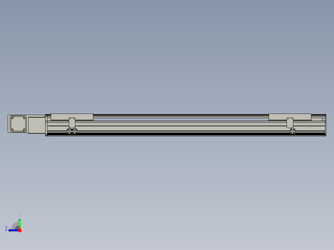 直线模组LHB21-L40-S1150-BL设计图纸右视图