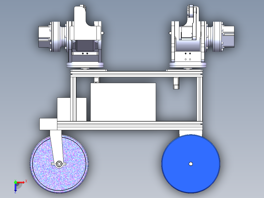 喷洒机器人的设计含sw三维图+二维+说明书俯视图
