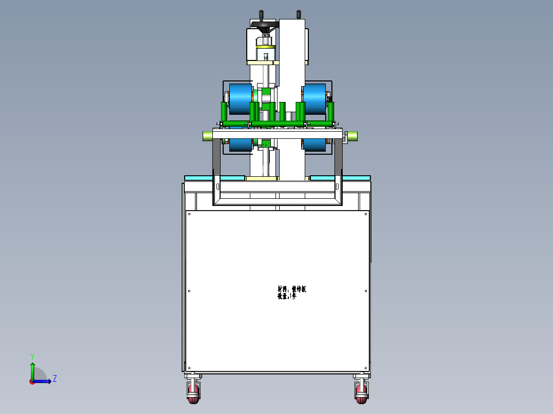 生产线双牵引机（sw18可编辑+cad+bom）左视图
