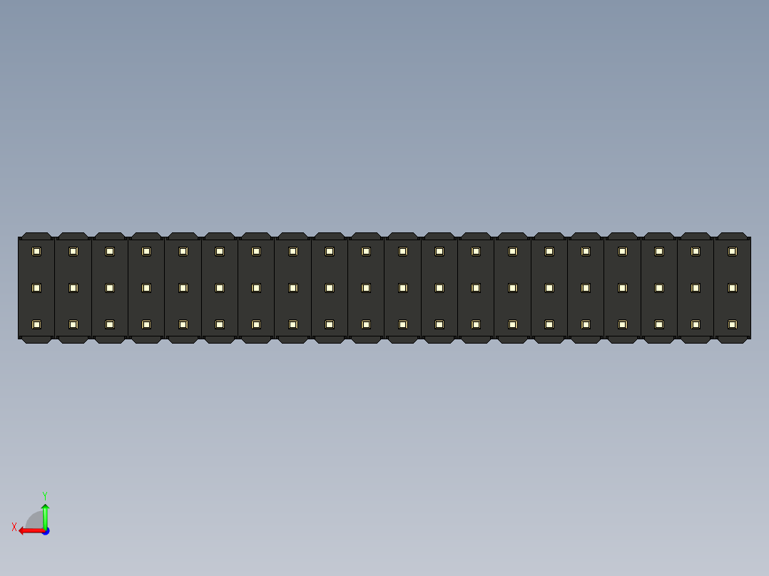 彩色公头100mil（2.54mm）系列-DS1021_black_3x20p_100mil_Type43_rev1.0后视图