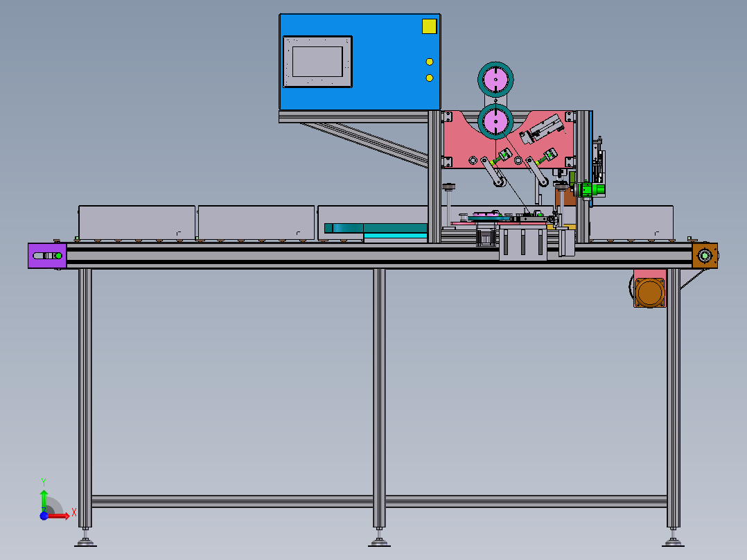 G754 自动贴胶线设备整理版前视图