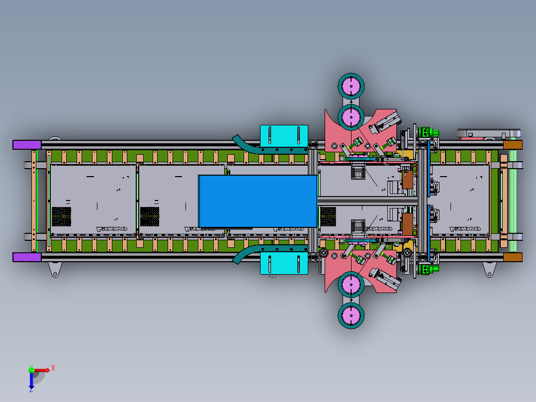 G754 自动贴胶线设备整理版俯视图