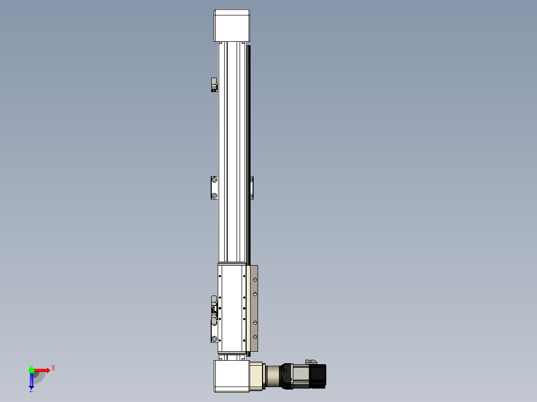 同步带滑台-欧规B8H-L176-S600-L-ZP40-D3-N5俯视图