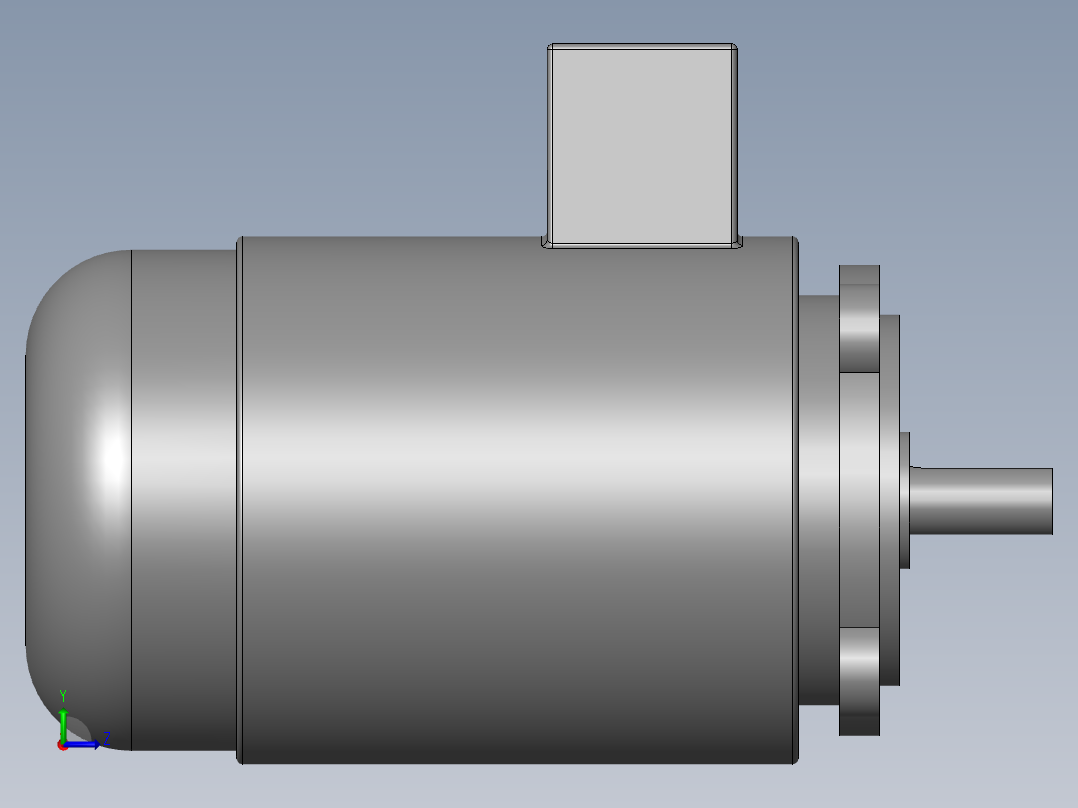 异步电机DJ_YS系列(IP44)_IMB5型_YS-90L-6左视图