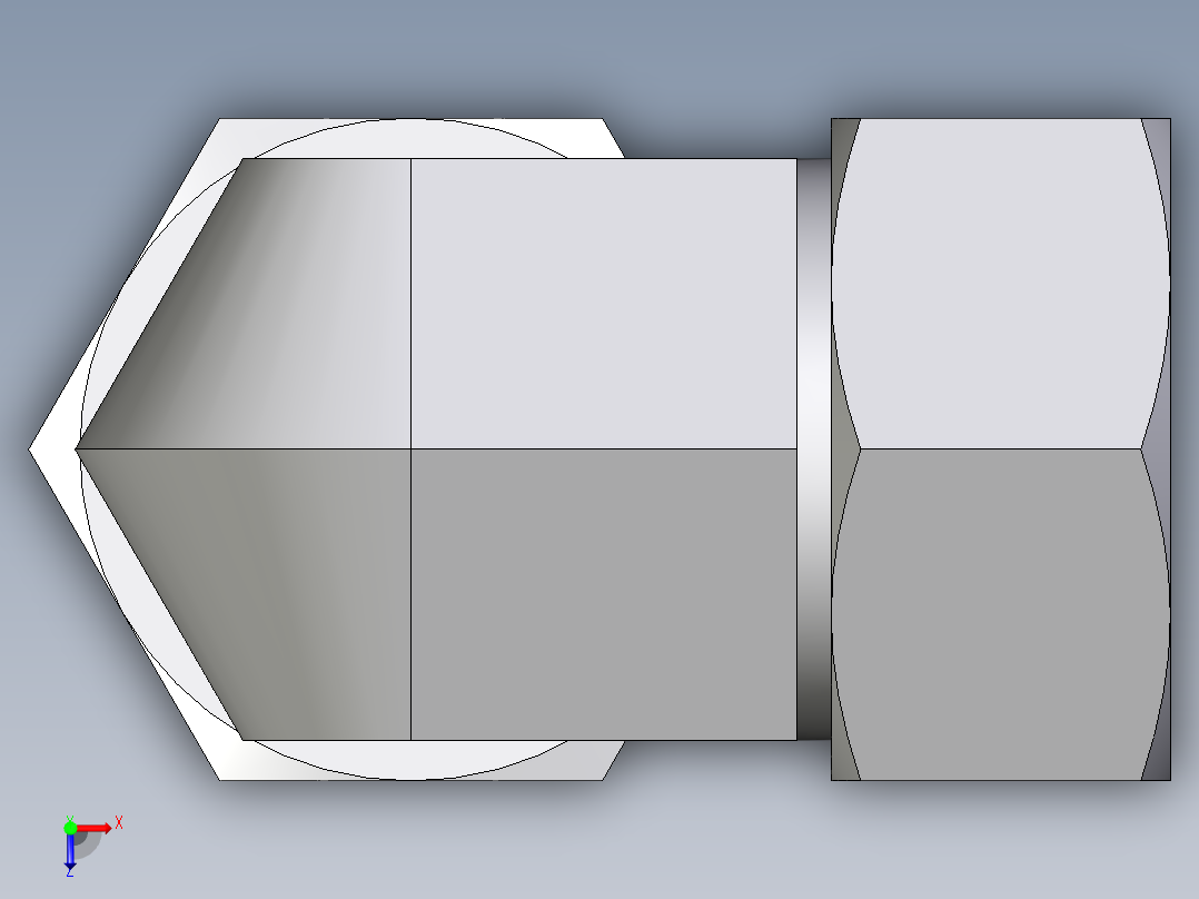卡套式工业通用硬管接头EO_Adjustable_Locknut_elbow_WEE28LMORCF俯视图