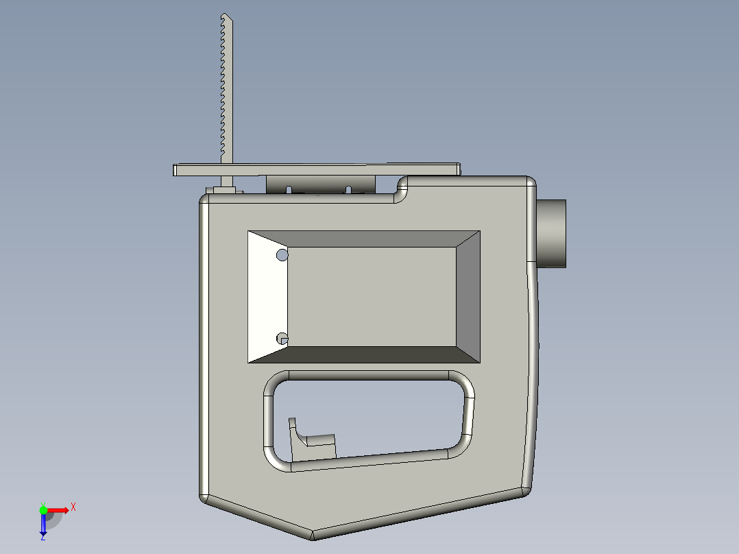 Jigsaw钢丝锯内部结构3D图纸 STP格式俯视图
