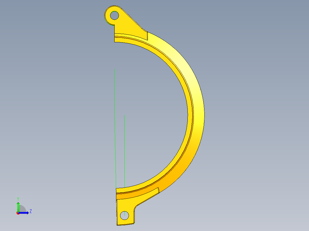 UG法兰夹具左视图