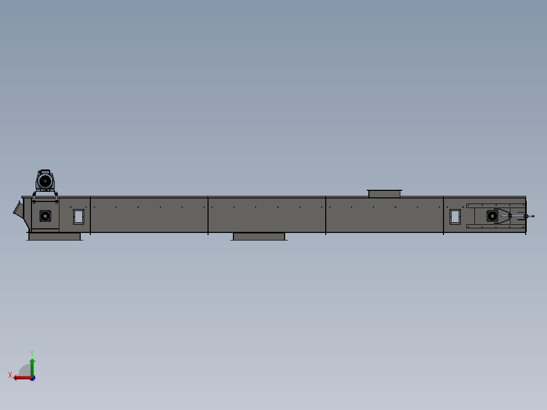 链式输送机后视图