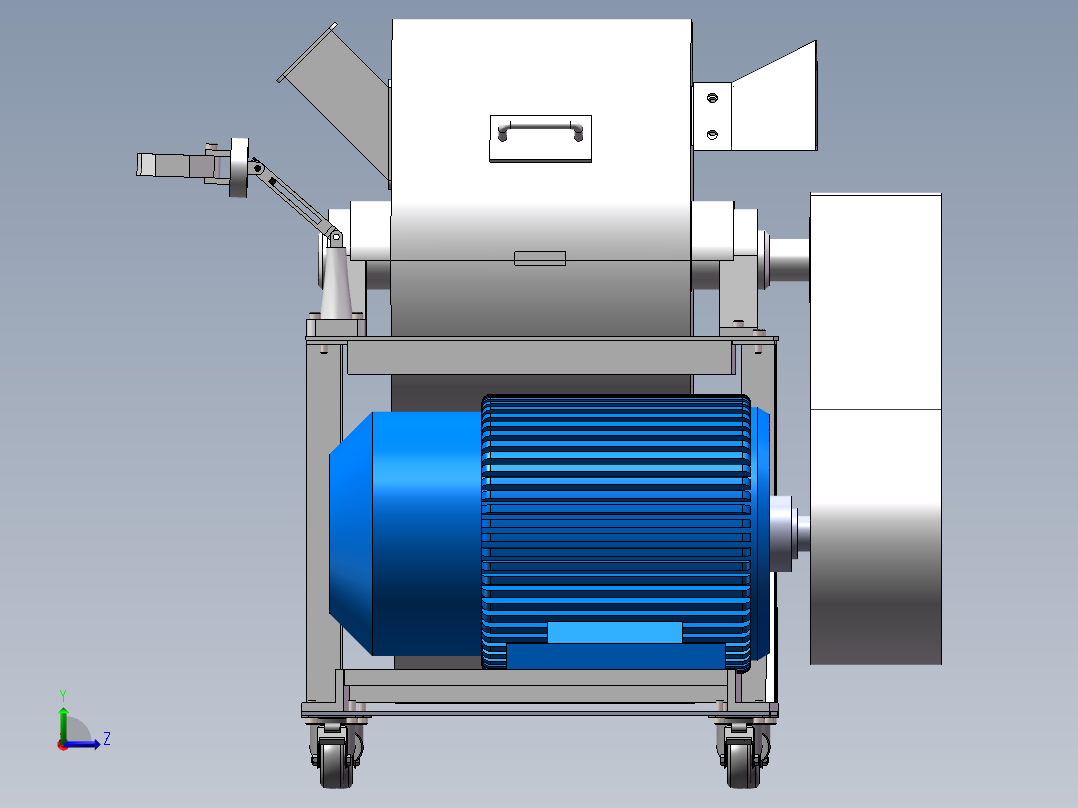 树枝粉碎机建模左视图