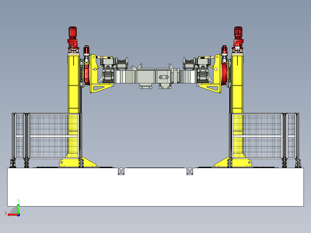 地铁车辆检修设备-构架翻转机后视图