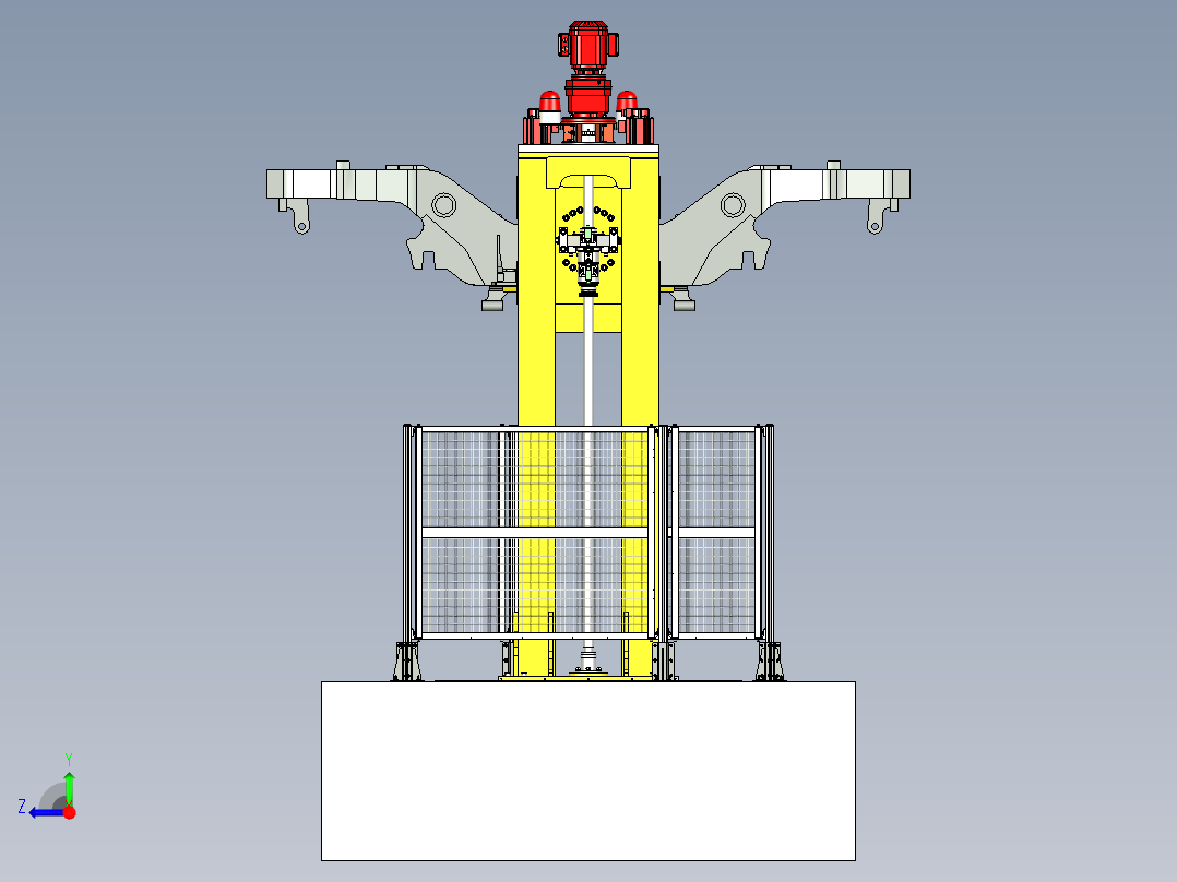 地铁车辆检修设备-构架翻转机右视图