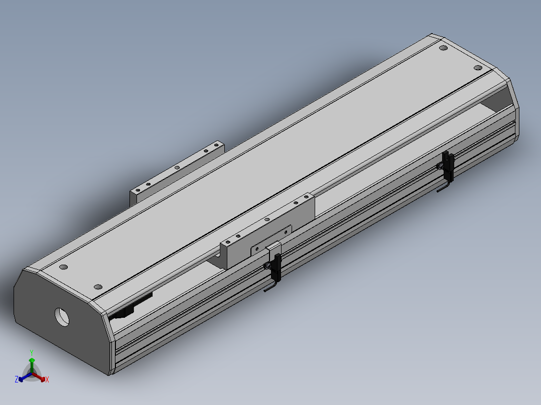精密模组MY170-T10-300L-M-P40B-C4-C正等轴测图