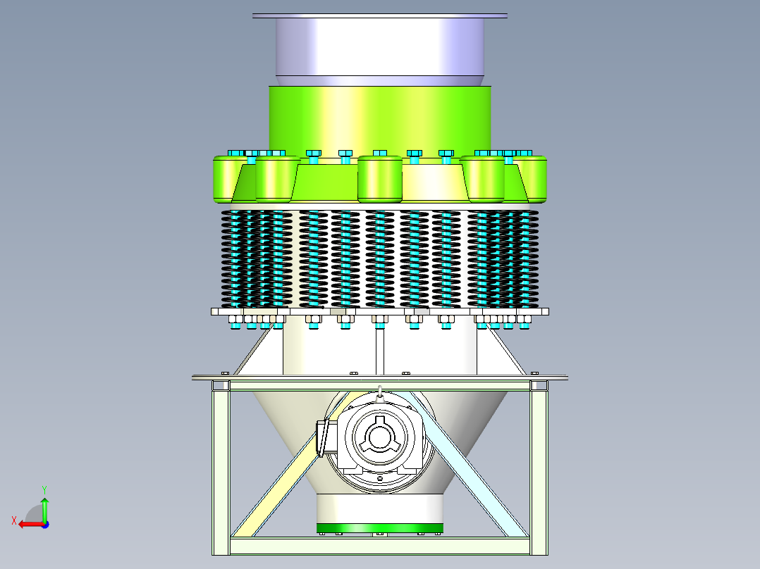 圆锥破碎机设计【含图和文档】后视图