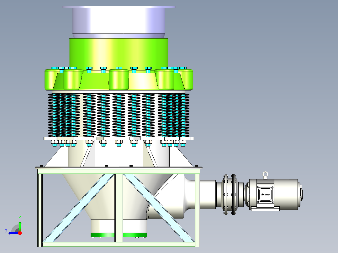 圆锥破碎机设计【含图和文档】右视图