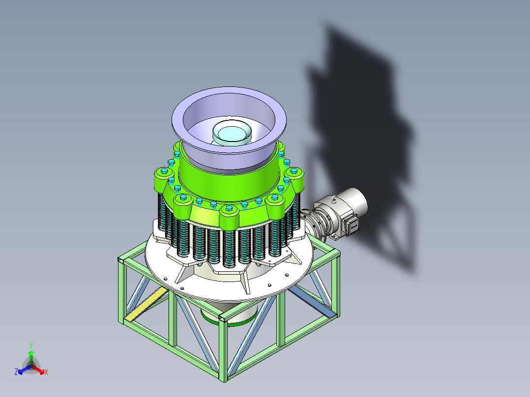圆锥破碎机设计【含图和文档】正等轴测图