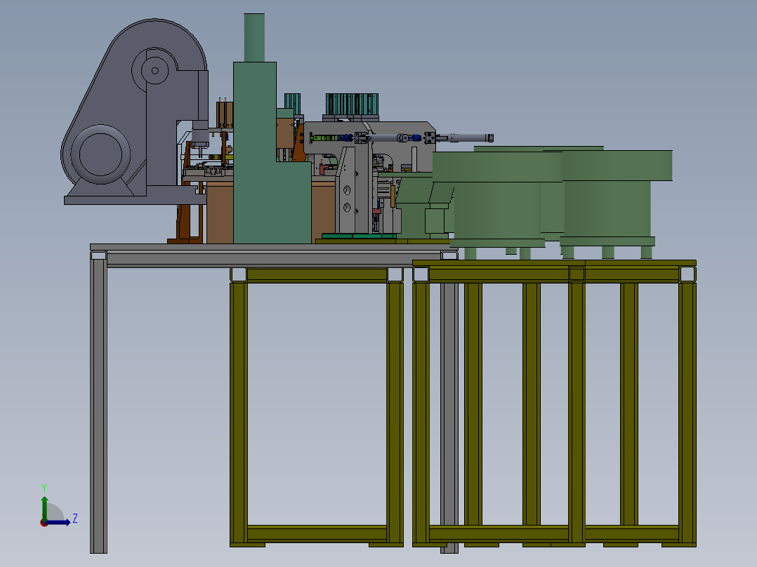 3M铜头非标自动组装流水线左视图