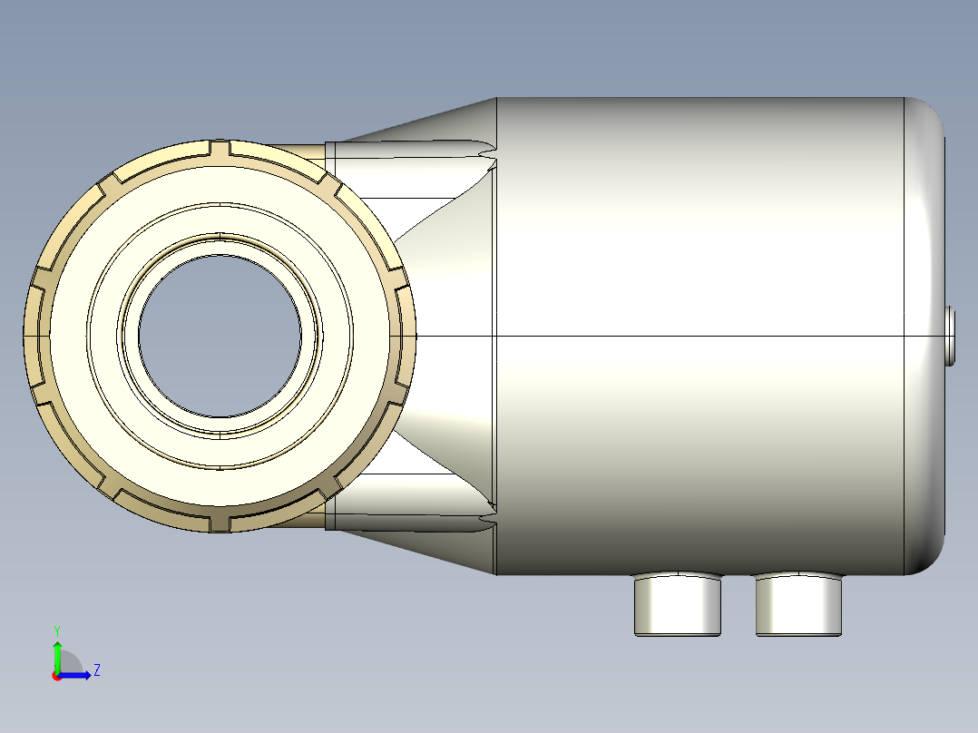 6DKPUIMCP DA 气动隔膜阀双作用与女性的两端，公制系列PP-H左视图
