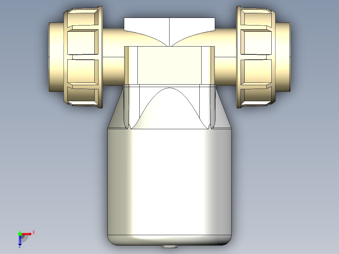6DKPUIMCP DA 气动隔膜阀双作用与女性的两端，公制系列PP-H俯视图