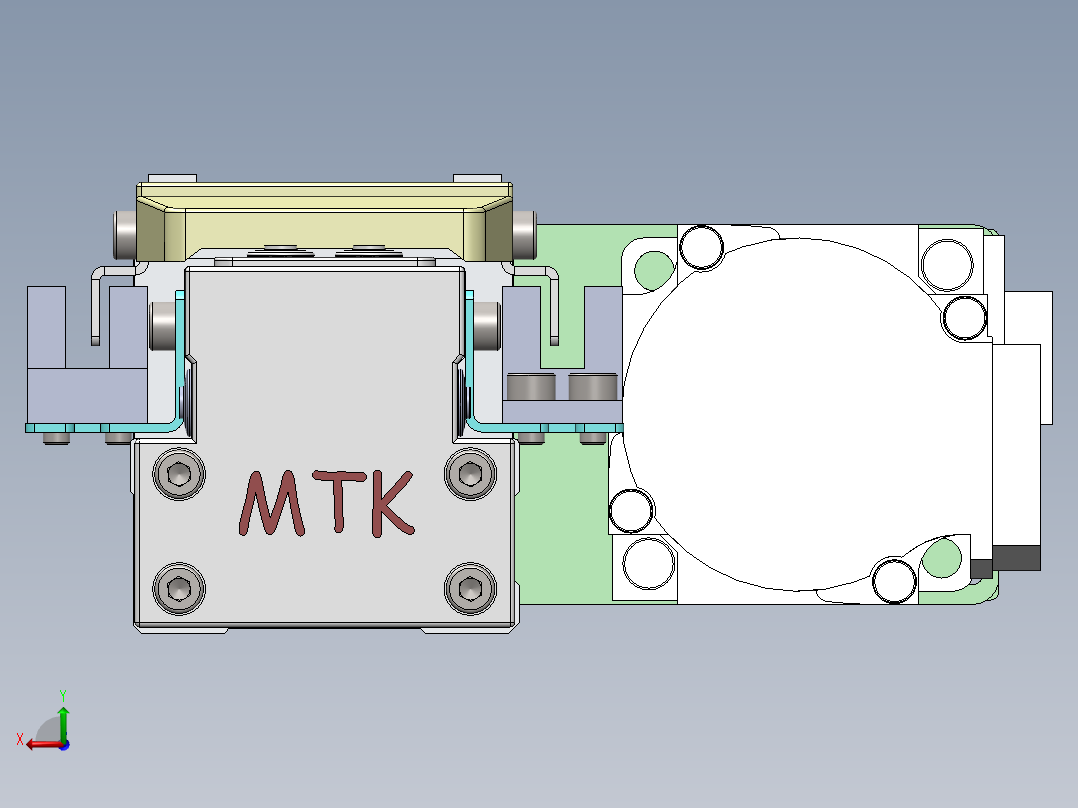 GTH内嵌丝杆全封闭GTH4-BR-100W后视图
