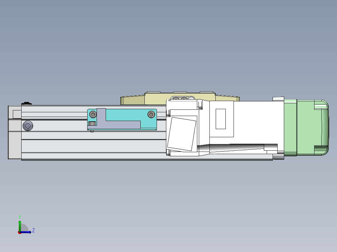 GTH内嵌丝杆全封闭GTH4-BR-100W左视图