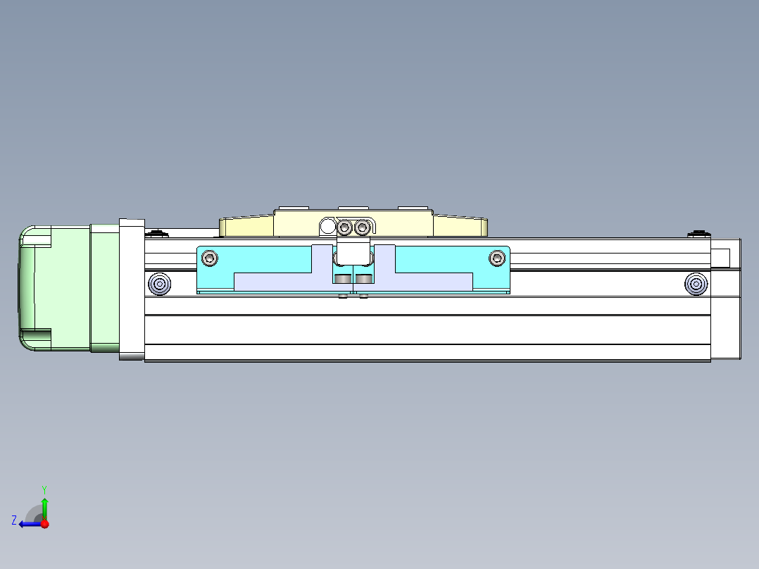 GTH内嵌丝杆全封闭GTH4-BR-100W右视图