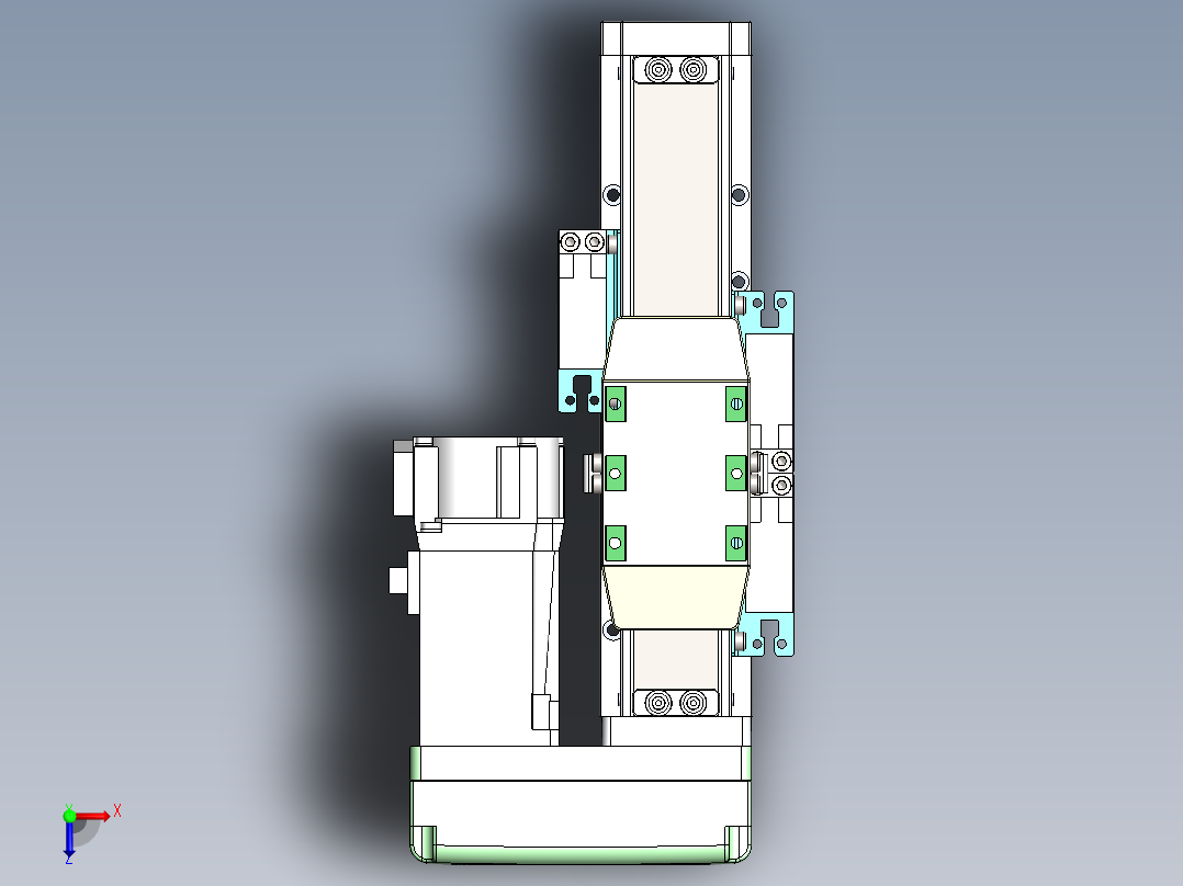 GTH内嵌丝杆全封闭GTH4-BR-100W俯视图
