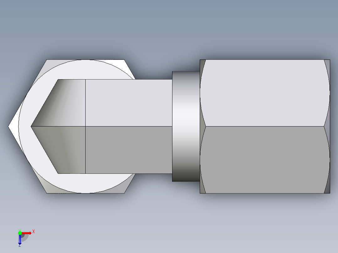 卡套式工业通用硬管接头EO_Swivel_nut_elbow_EW06S71俯视图