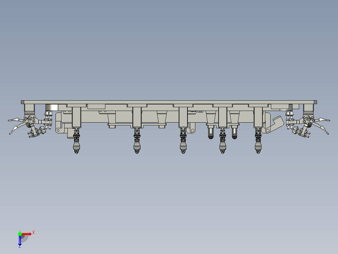 波导板焊接夹具89291===30俯视图