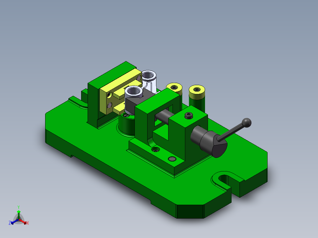 气门摇臂轴支座加工工艺及铣同侧端面夹具设计【含三维SolidWorks】【原创设计】正等轴测图