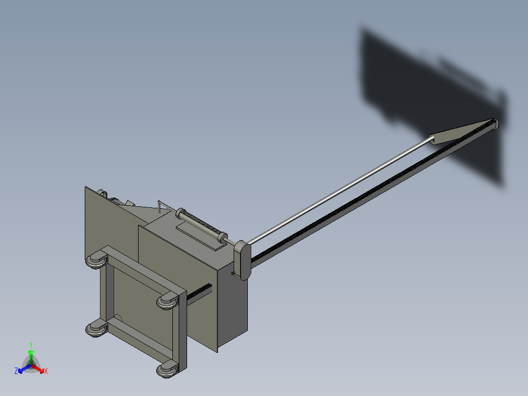 抹灰机设计（cad+pro+说明书）正等轴测图