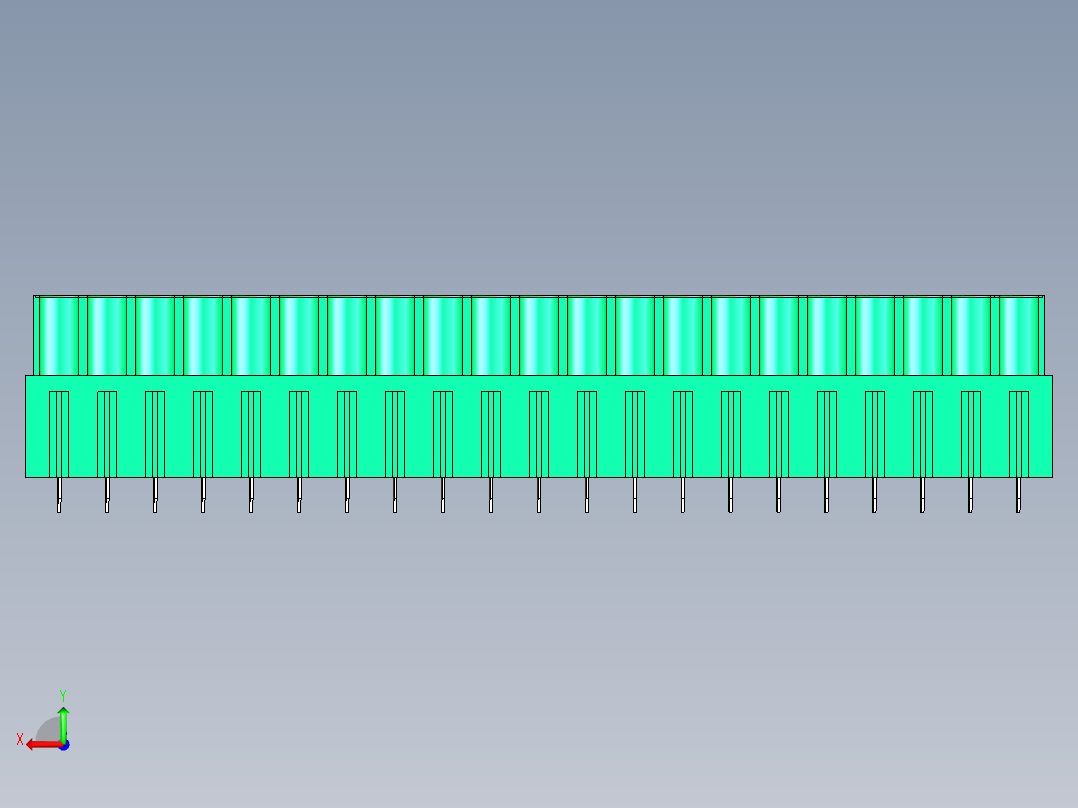 DEGSON 2EDG 系列 5.0mm 可插拔接线端子组-2EDGB-5.0-21P-14-00AH后视图