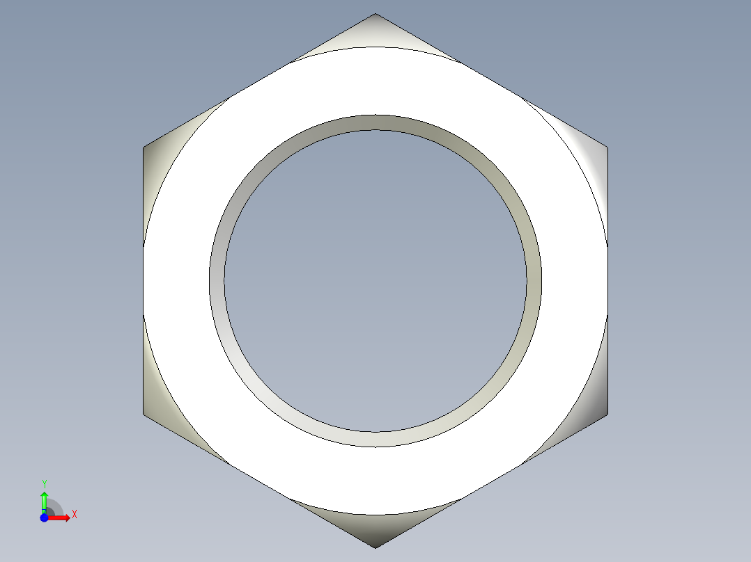 螺帽、不銹鋼螺帽KNTRR,SKNTRR-3D多系列多零件图纸模型前视图