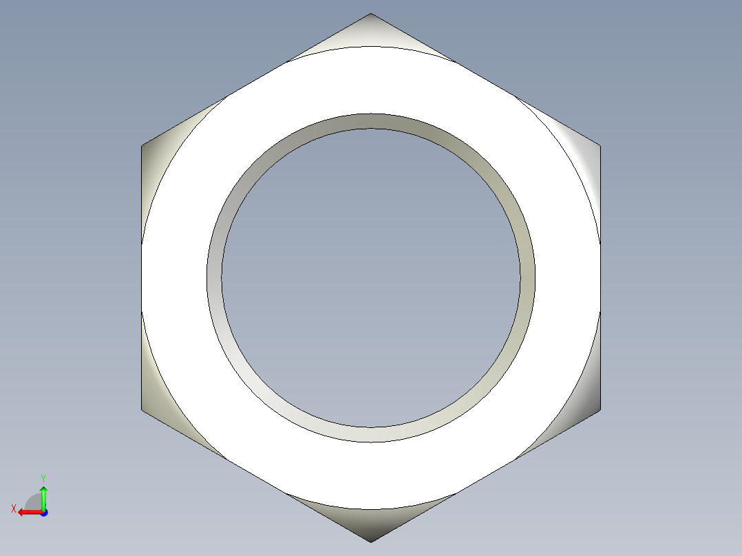 螺帽、不銹鋼螺帽KNTRR,SKNTRR-3D多系列多零件图纸模型后视图