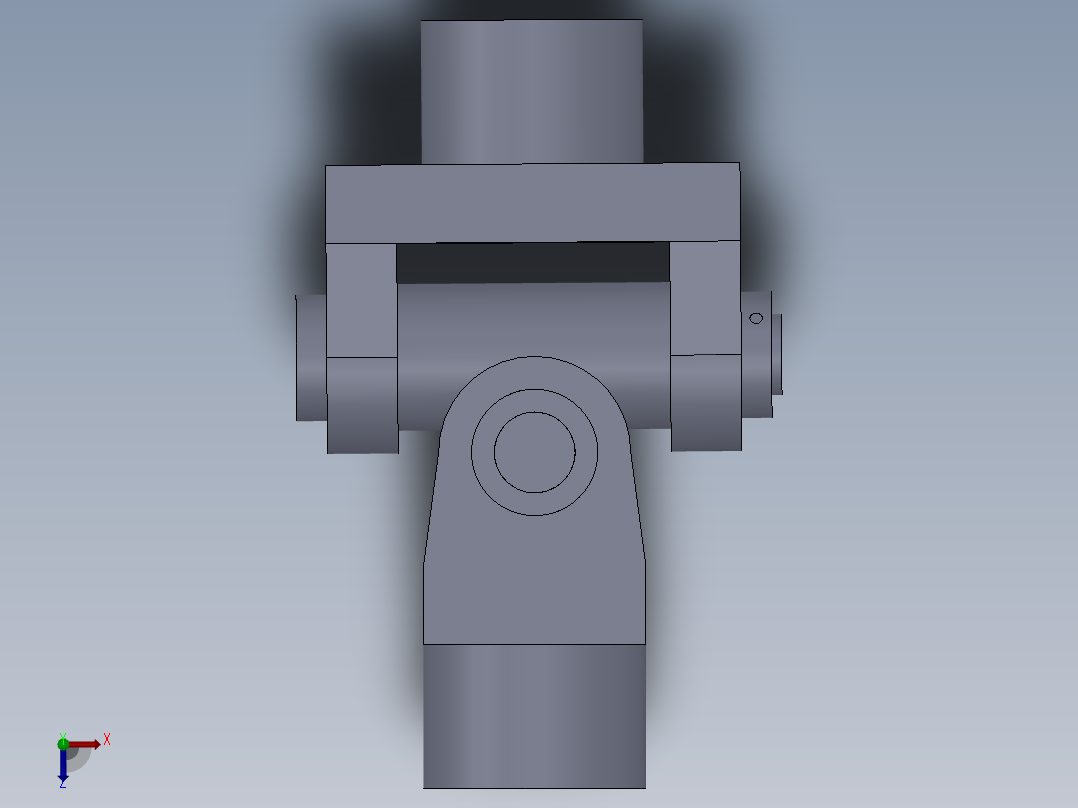 万向联轴节俯视图