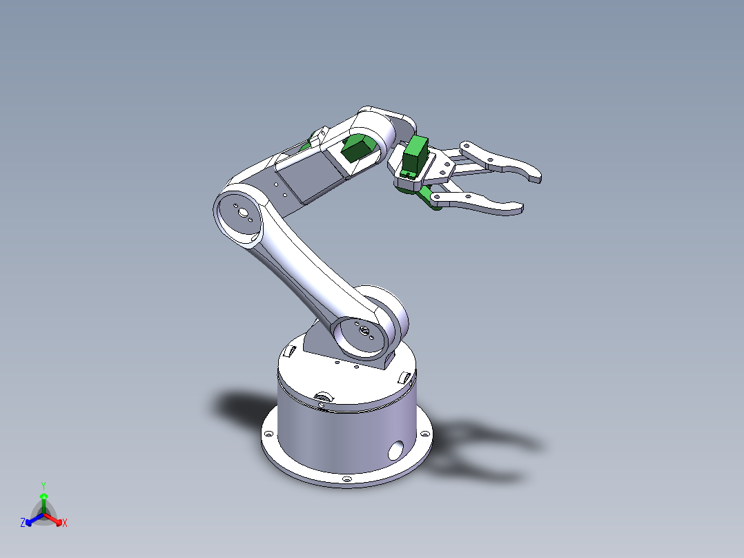 多功能农业机械手结构设计及仿真【含三维+CAD图+说明书】正等轴测图