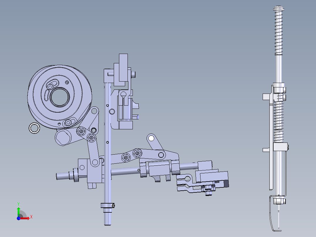电脑刺绣机头前视图