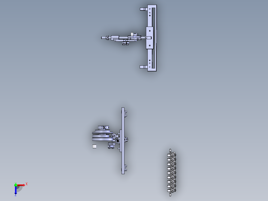 电脑刺绣机头俯视图