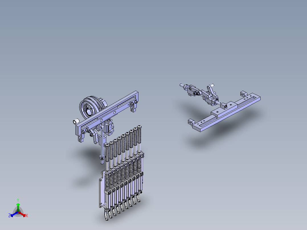 电脑刺绣机头正等轴测图