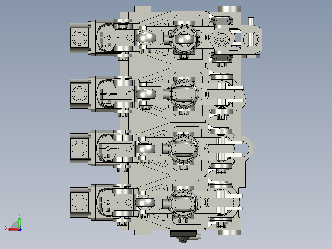 美洲豹直升机液压块后视图