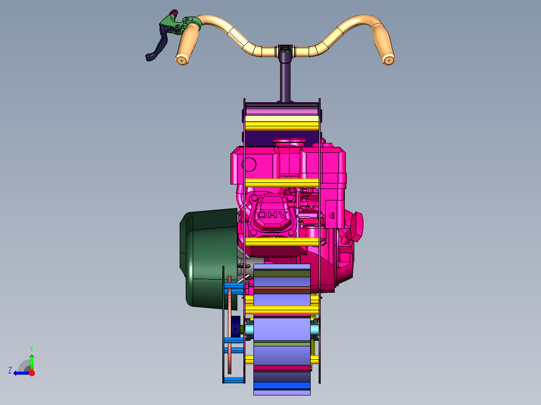 履带滑雪场雪地摩托右视图