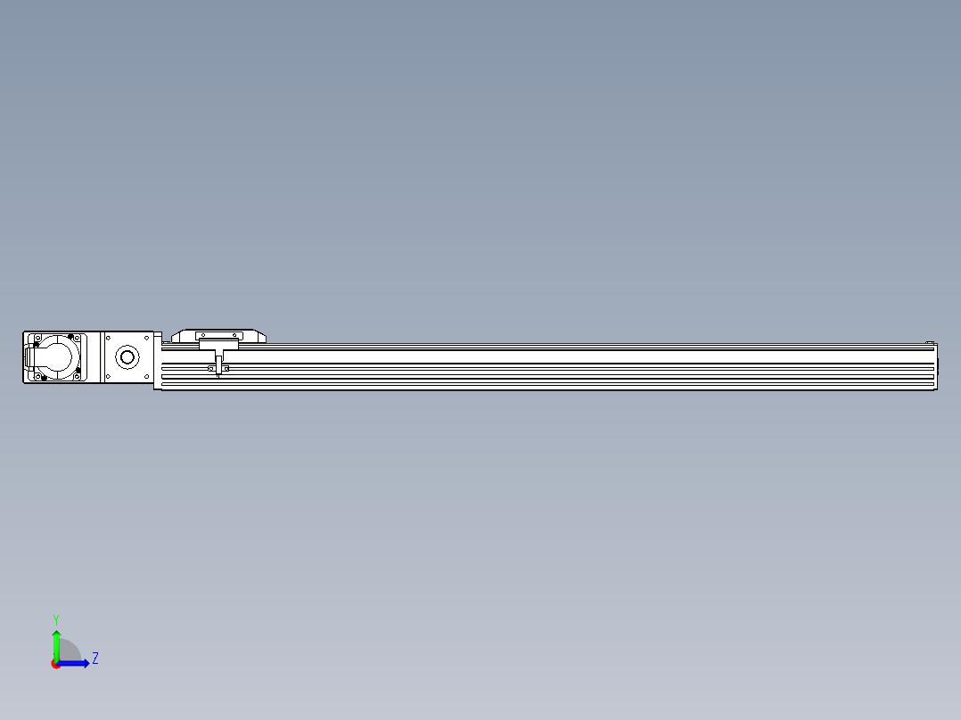 同步带全封闭直线模组TPA-HCB-85D-90-L800-ML-Y-P20-N3左视图